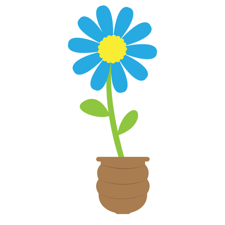 Cute flower on a pot. Vector illustration designのイラスト素材