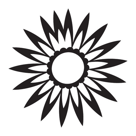 Cute sunflower icon Vector illustration.のイラスト素材