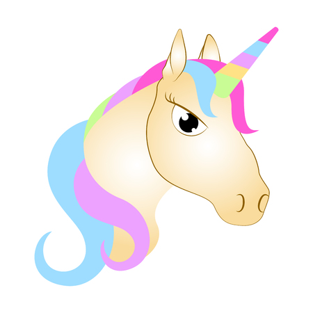Cute unicorn. Fantasy creature Vector illustration.のイラスト素材