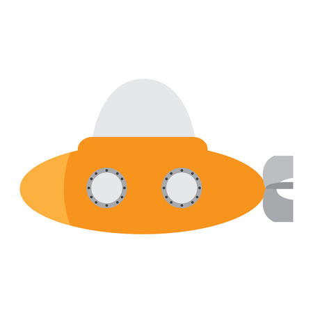 Colored submarine toy iconのイラスト素材