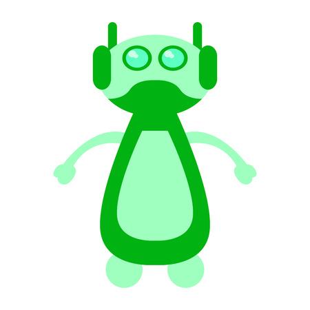 Colored robot toy iconのイラスト素材