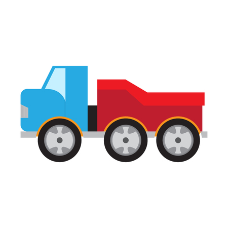 Colored truck toy iconのイラスト素材