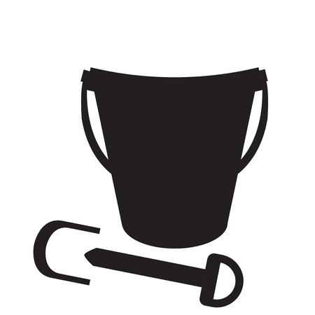Isolated sand bucket toy icon on white backgroundのイラスト素材