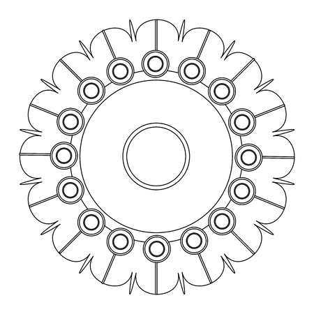 Decorative colorless mandalaのイラスト素材