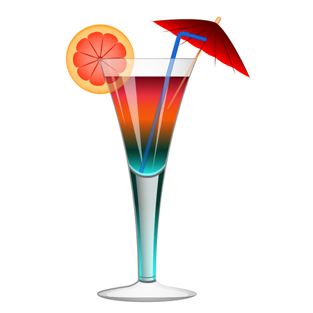 Rainbow popular cocktailのイラスト素材