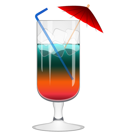 Rainbow popular cocktailのイラスト素材