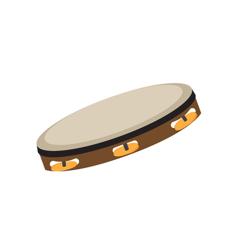 Isolated tambourine icon. Musical instrumentのイラスト素材