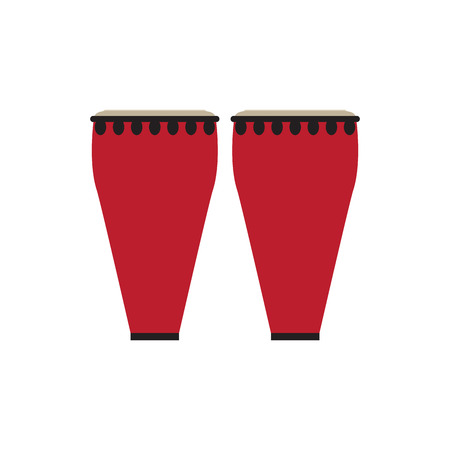 Pair of conga drums. Musical instrumentのイラスト素材