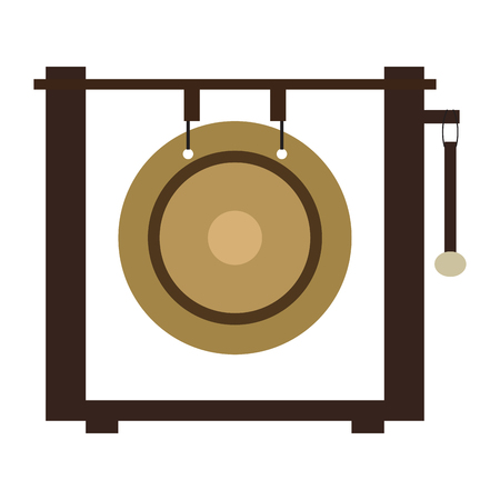 Isolated gong icon. Musical instrumentのイラスト素材