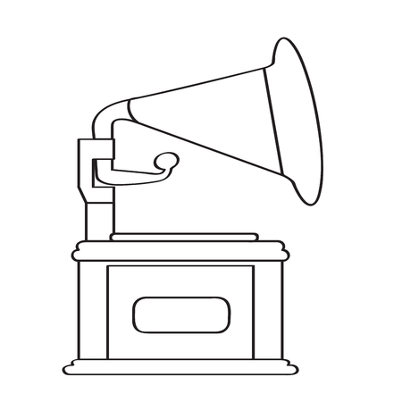 Isolated phonograph iconのイラスト素材