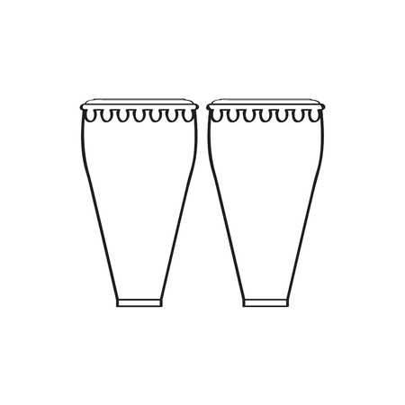 Pair of conga drums. Musical instrumentのイラスト素材
