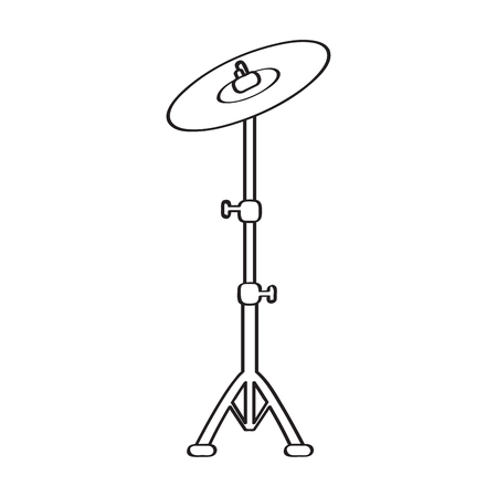 Isolated cymbal icon, musical instrument illustration.のイラスト素材