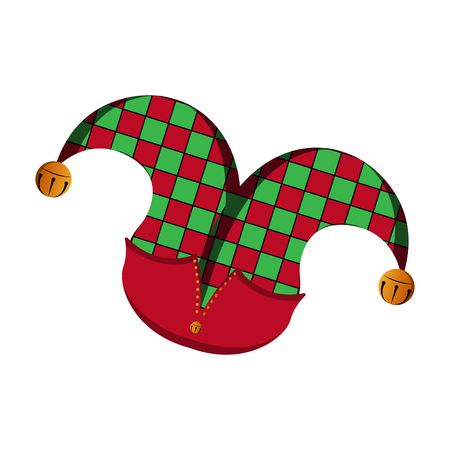 Harlequin hat, April Fools Day element illustration.のイラスト素材