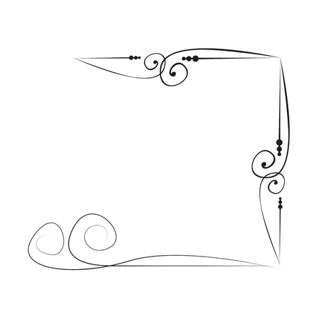 An isolated vintage arabesque.のイラスト素材