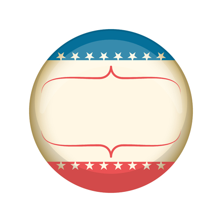 Retro United States campaign button. Vector illustration design.のイラスト素材