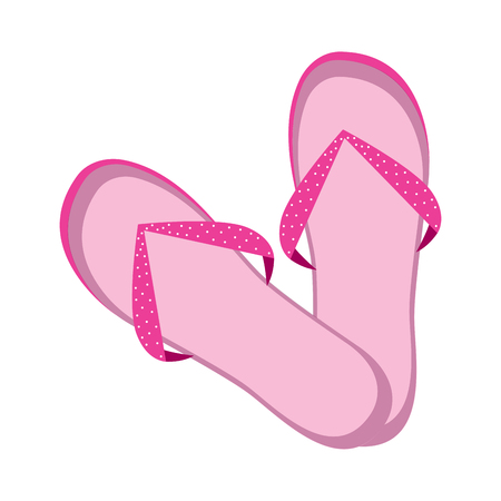 Pair of sandals illustration on white background.のイラスト素材