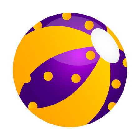 Isolated beach ball icon illustration on white background.のイラスト素材