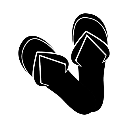 Pair of sandals illustration on white background.のイラスト素材