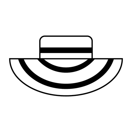 Isolated girl summer hat icon on white backgroundのイラスト素材