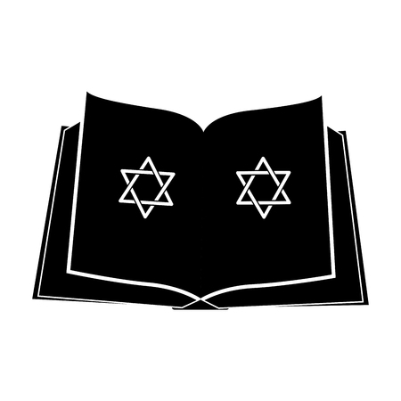 Jewish bible with the star of david icon Vector illustration.のイラスト素材