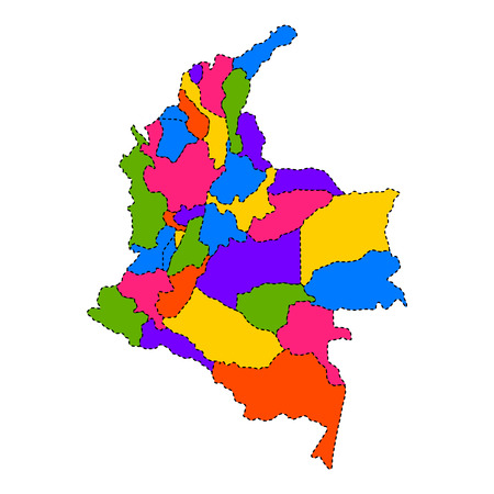Political map of Colombia. Vector illustration design.のイラスト素材
