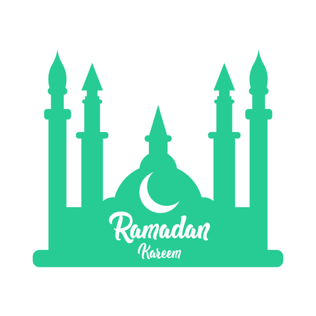 Ramadan kareem graphic illustration with mosque design.のイラスト素材