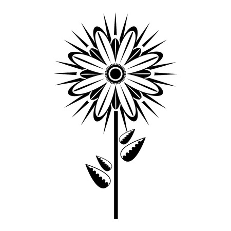 Isolated monochrome flower icon. Vector illustration designのイラスト素材