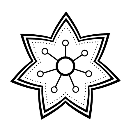 Isolated monochrome flower icon. Vector illustration designのイラスト素材