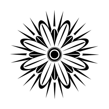 Isolated monochrome flower icon. Vector illustration designのイラスト素材