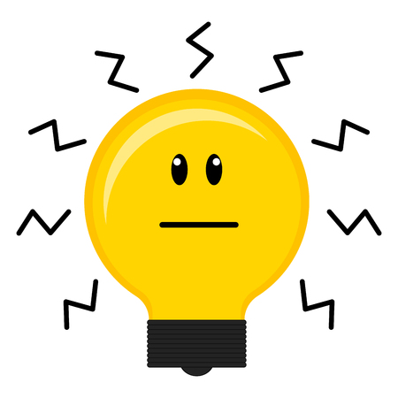 Serious conceptual lightbulb iconのイラスト素材