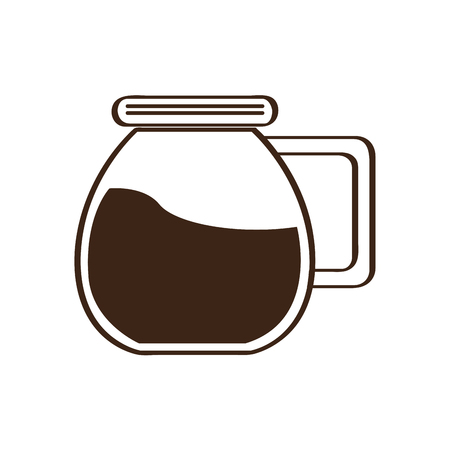 Isolated coffee pot silhouetteのイラスト素材