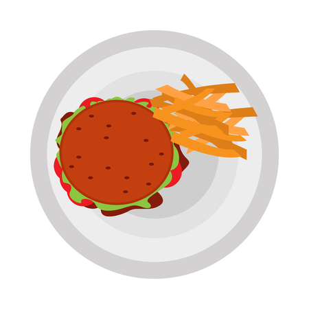 Isolated burger iconのイラスト素材