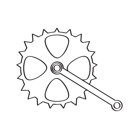 Bicycle gear sketchのイラスト素材