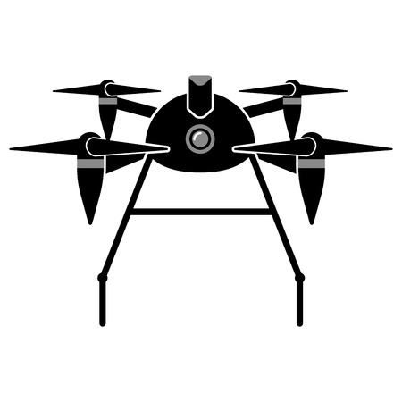 Drone toy silhouette iconのイラスト素材