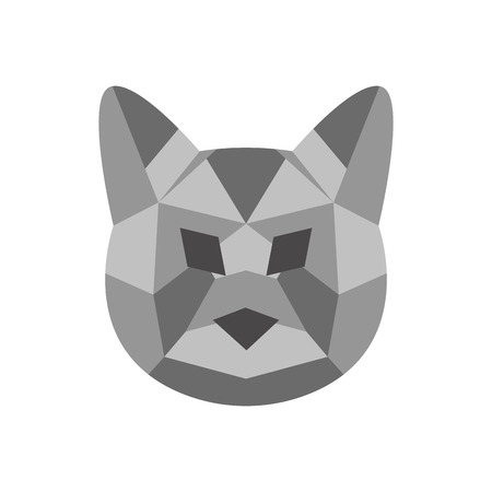Low poly cat iconのイラスト素材