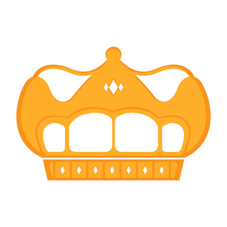 Isolated golden crown icon. Vector illustration designのイラスト素材