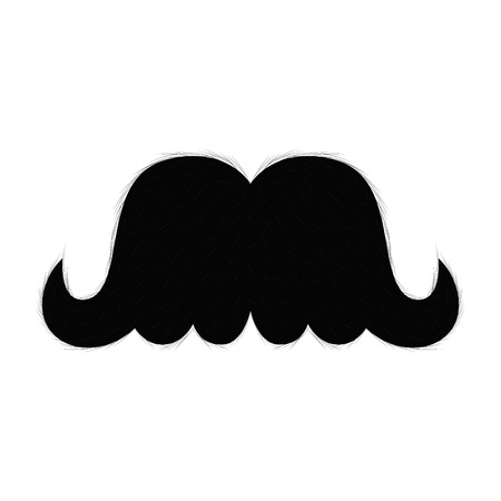 Isolated retro mustache icon. Vector illustration designのイラスト素材