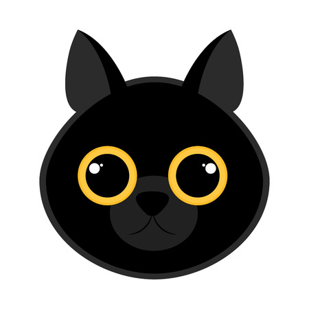 Isolated cute cat avatarのイラスト素材