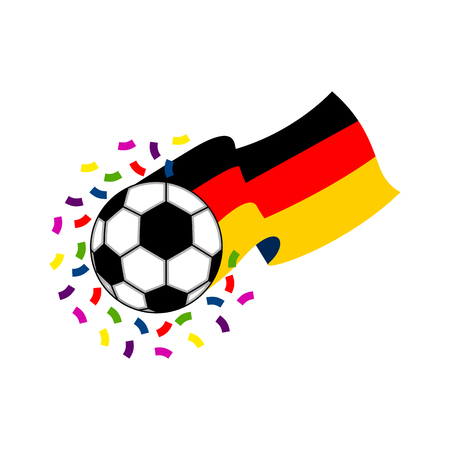 Soccer ball with the flag of Germanyのイラスト素材
