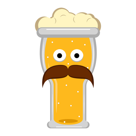 Hipster beer characterのイラスト素材