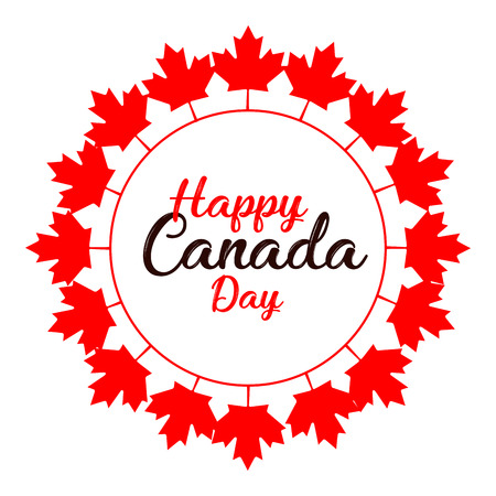 Happy canada dayのイラスト素材