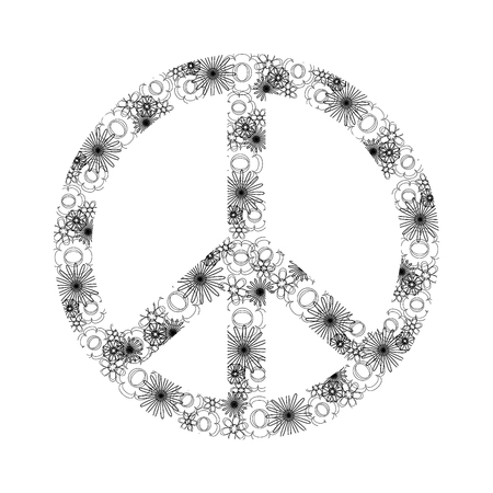 Isolated abstract peace symbolのイラスト素材