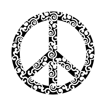Isolated abstract peace symbolのイラスト素材