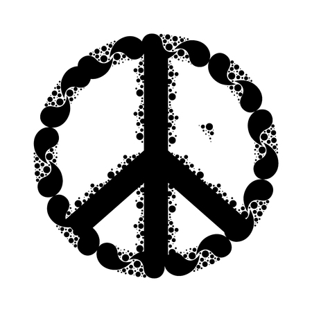Isolated abstract peace symbolのイラスト素材