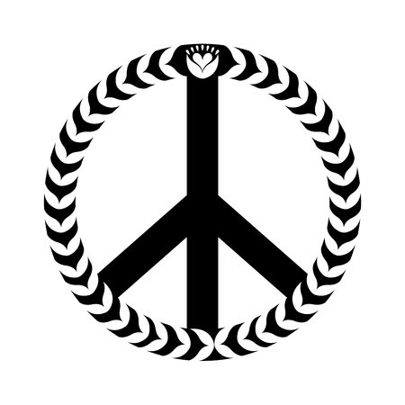 Isolated abstract peace symbolのイラスト素材