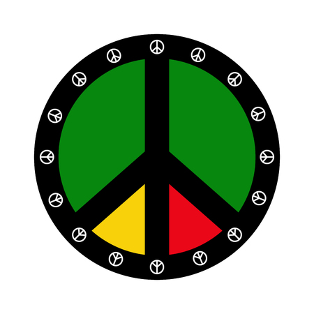 Isolated colored peace symbolのイラスト素材