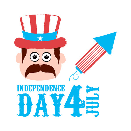 Happy independence day. 4th of Julyのイラスト素材