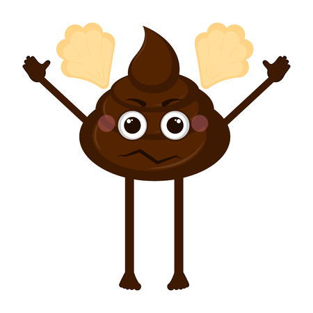 Angry poop emojiのイラスト素材