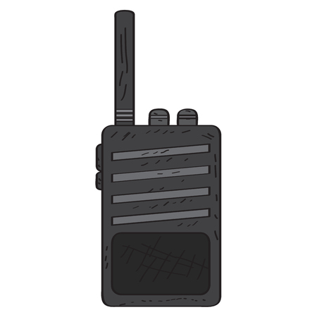 Isolated retro walkie-talkie iconのイラスト素材