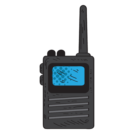 Isolated retro walkie-talkie iconのイラスト素材